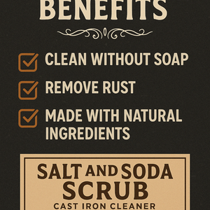 Salt and Soda Scrub - Cast Iron Cleaner - 2.5LB